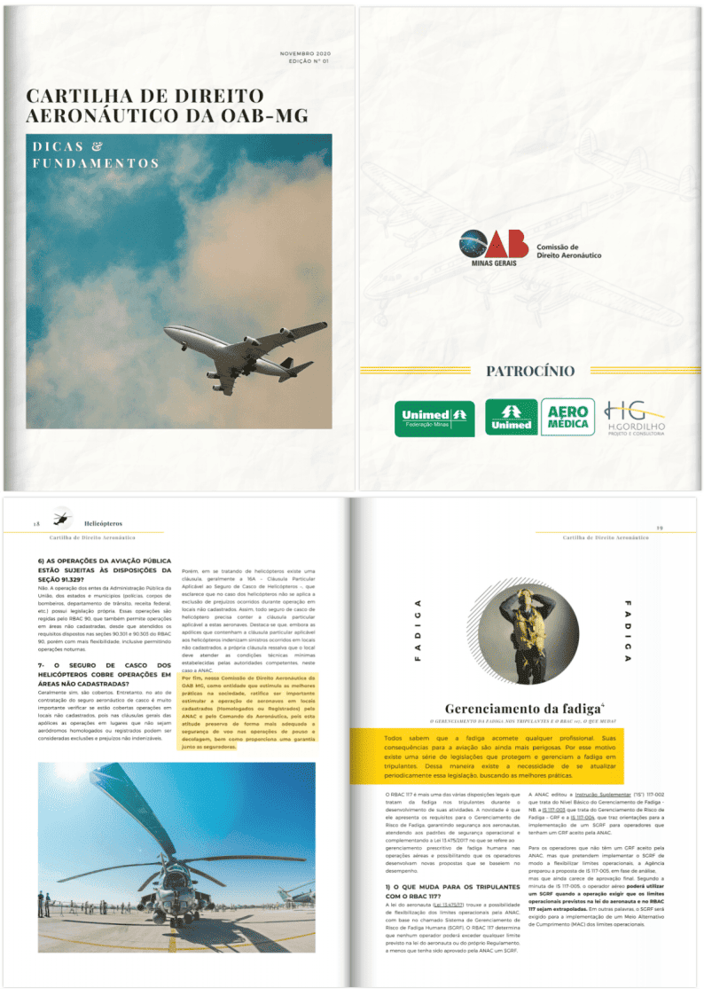 Diagramação para revista da OAB de direitos aeronáutico